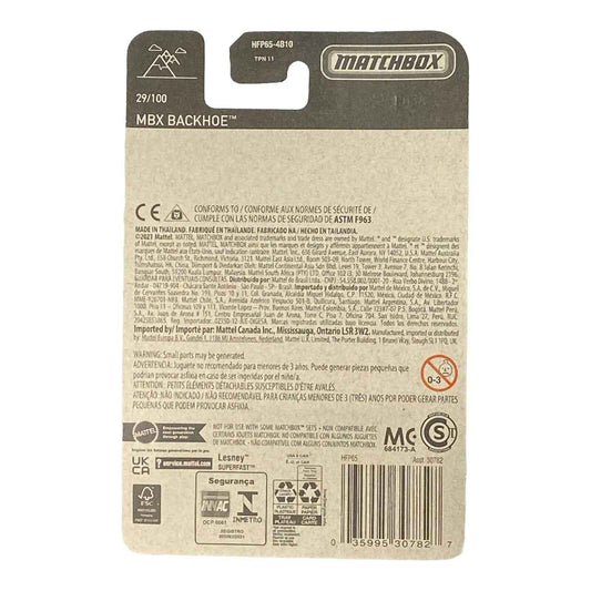 Matchbox MBX Backhoe - Matchbox Series 29/100