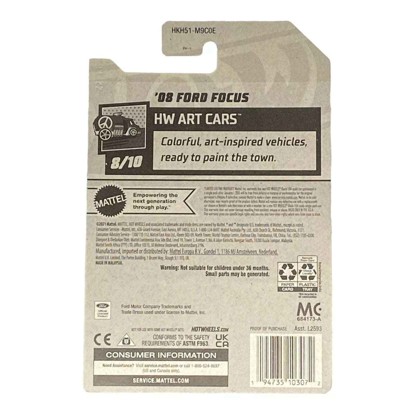 Hot Wheels '08 Ford Focus - Art Cars Series 8/10