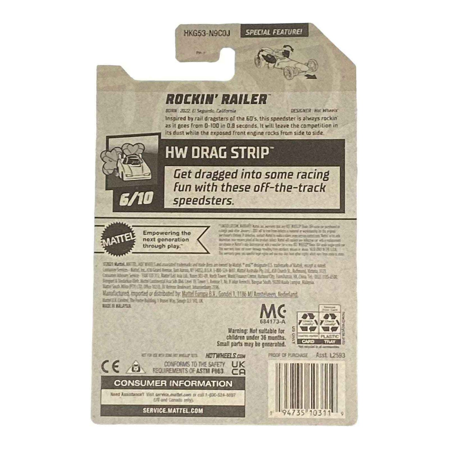 Hot Wheels Rockin' Railer - Drag Strip Series 6/10