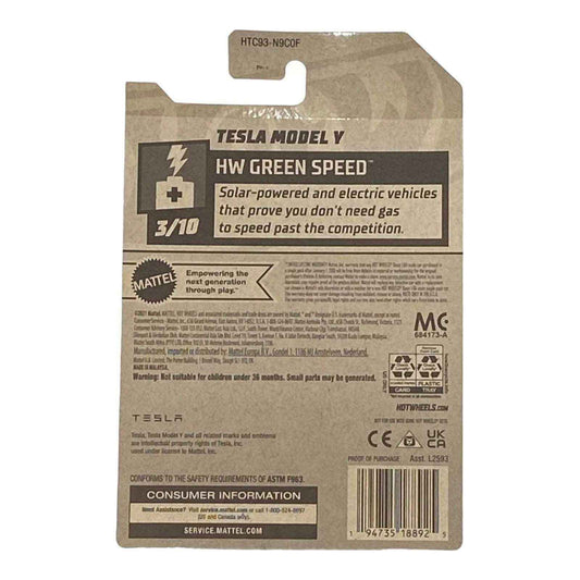 Hot Wheels Tesla Model Y - Green Speed Series 3/10