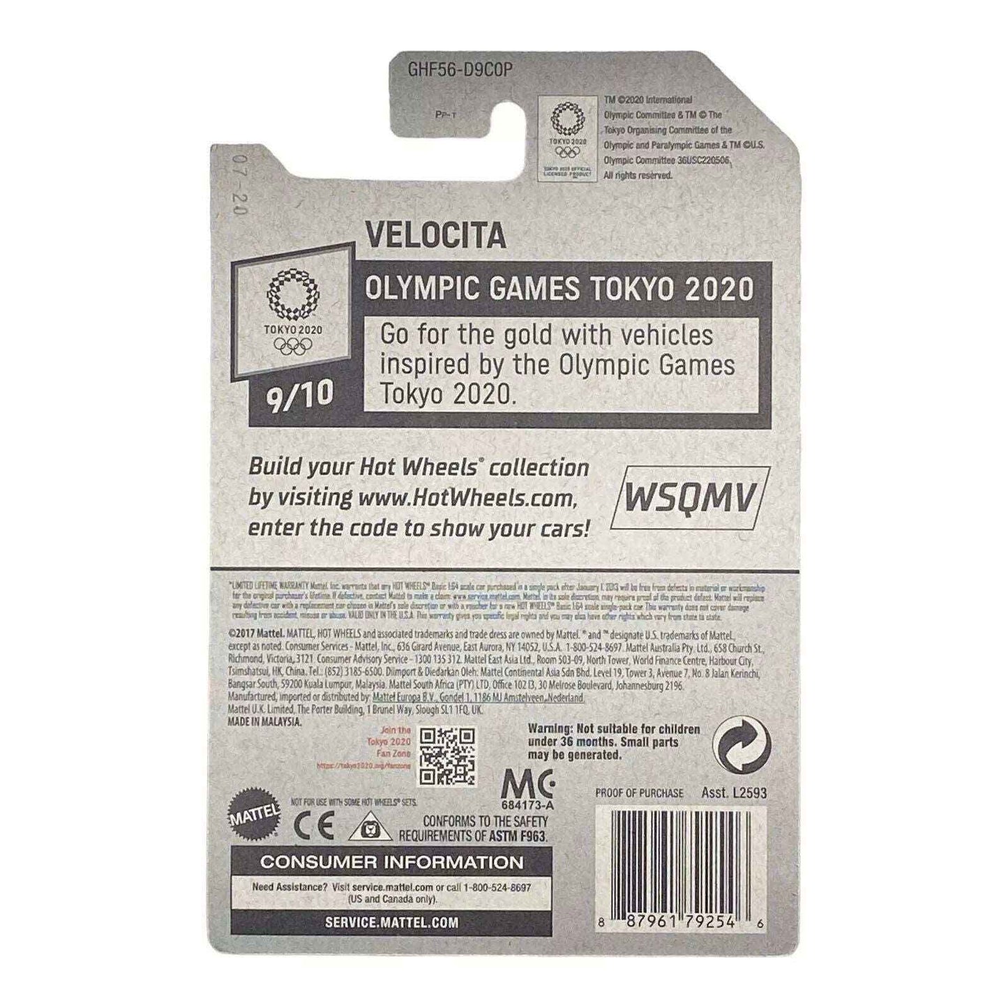 Hot Wheels Velocita - Swimming - Olympic Games Tokyo 2020 Series 9/10