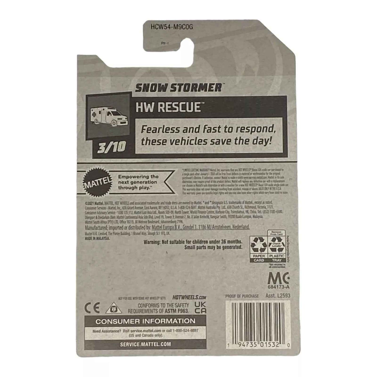 Hot Wheels Snow Stormer - Rescue Series 3/10