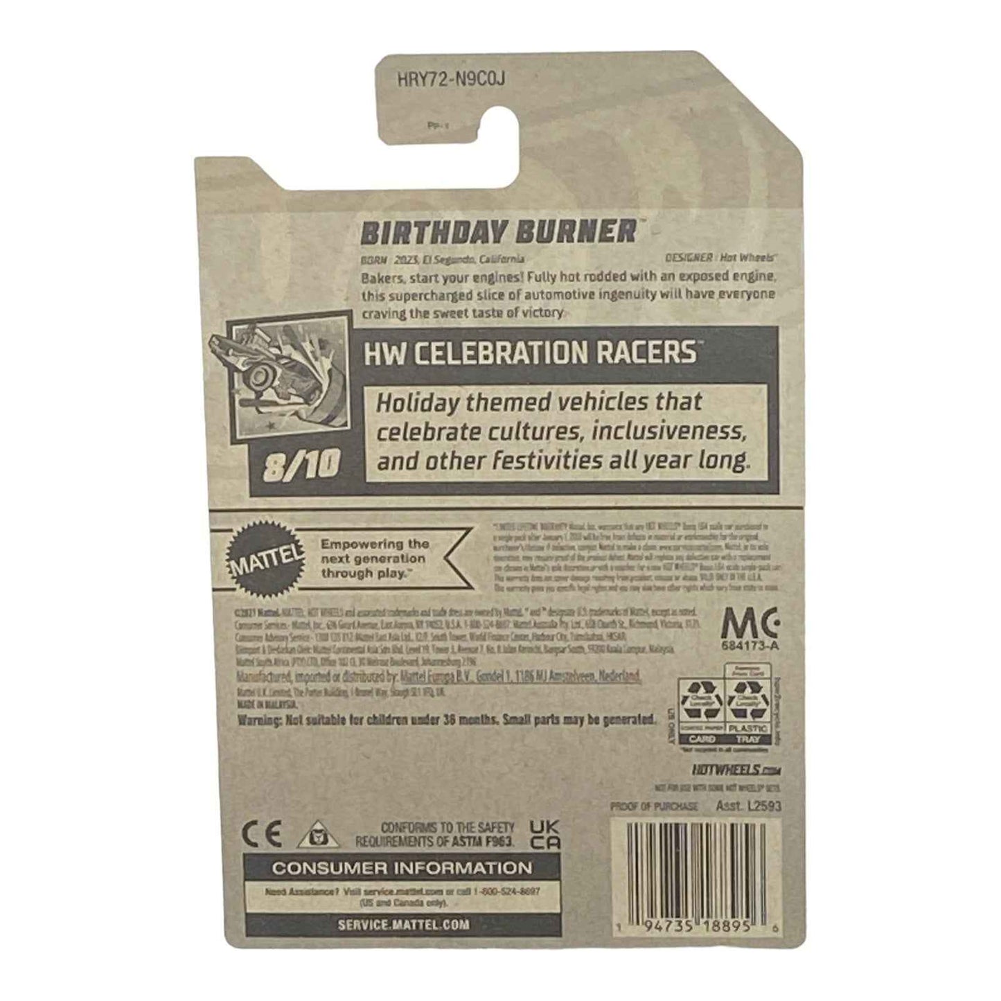 Hot Wheels Birthday Burner - Celebration Racers Series 8/10