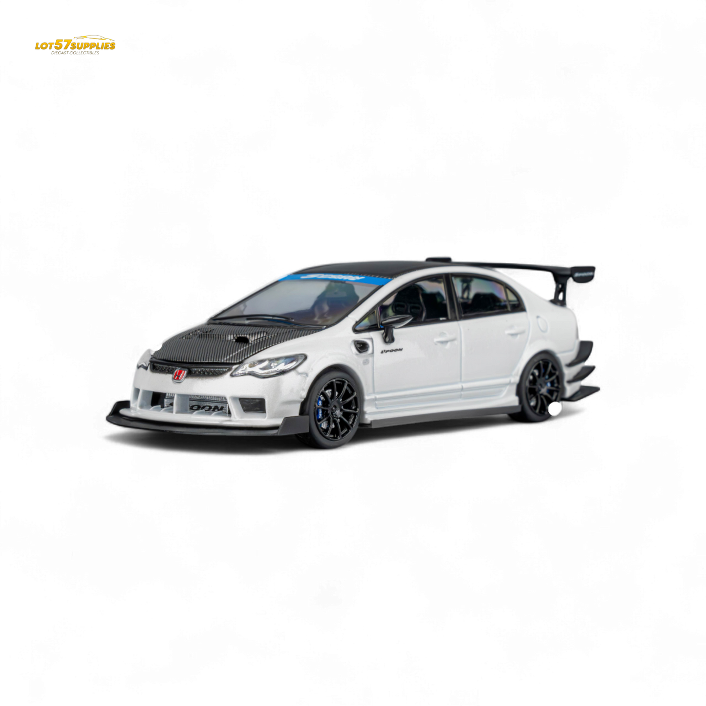 Microturbo Honda Civic Type R FD2 Spoon Sports - Metallic White 1:64