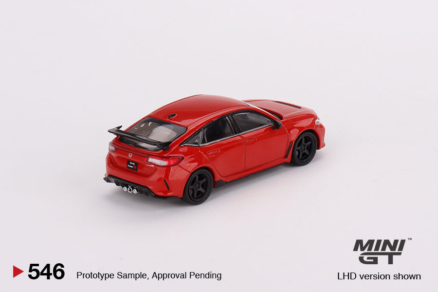 Mini-GT Honda Civic Type R Rallye Red 2023 W/ Advan GT Wheel #546 1:64 MGT00546