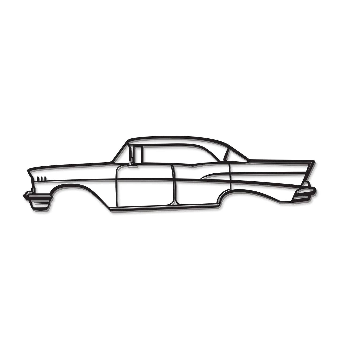1957 Bel Air Sedan Metal Car Wall Art - MT0048
