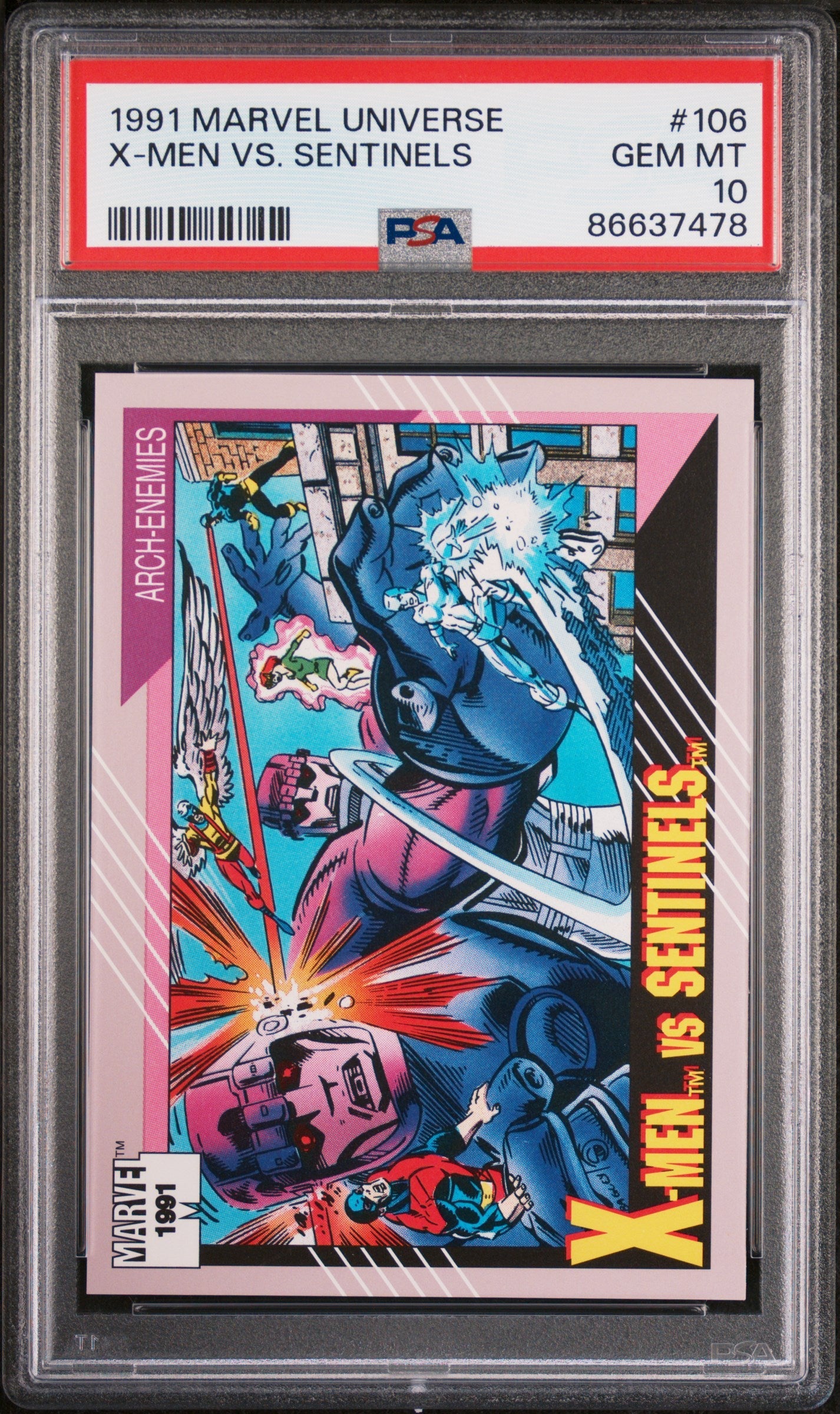 1991 MARVEL UNIVERSE X-MEN VS. SENTINELS #106 - PSA 10