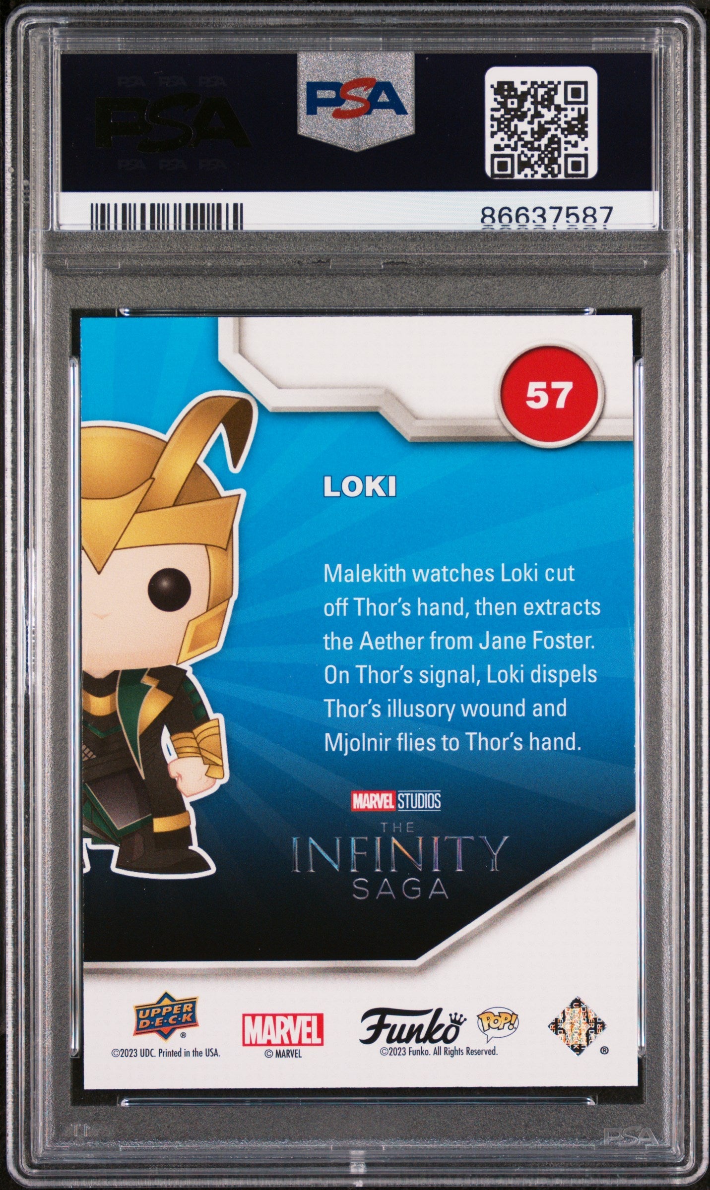 2023 UPPER DECK FUNKO POP MARVEL LOKI CONVENTION #57 PSA 10