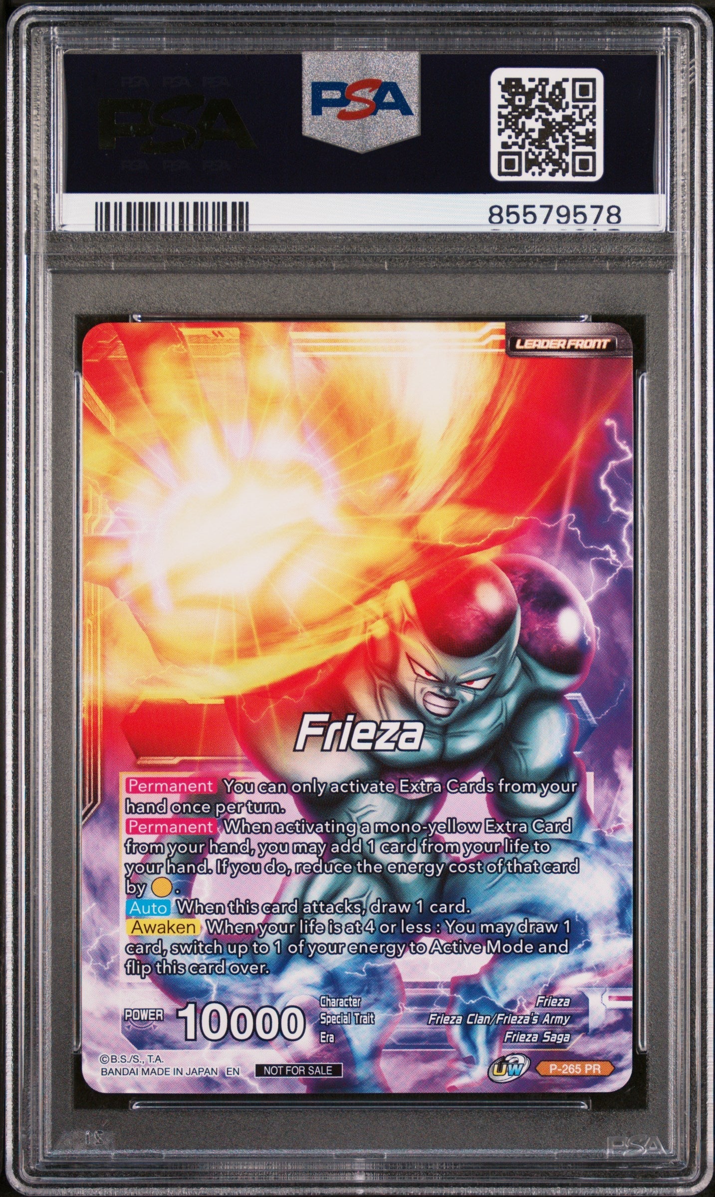 2021 DRAGON BALL SUPER UNISON WARRIOR MCH FRIEZA, RSC MNRCH #P-265 - PSA 10
