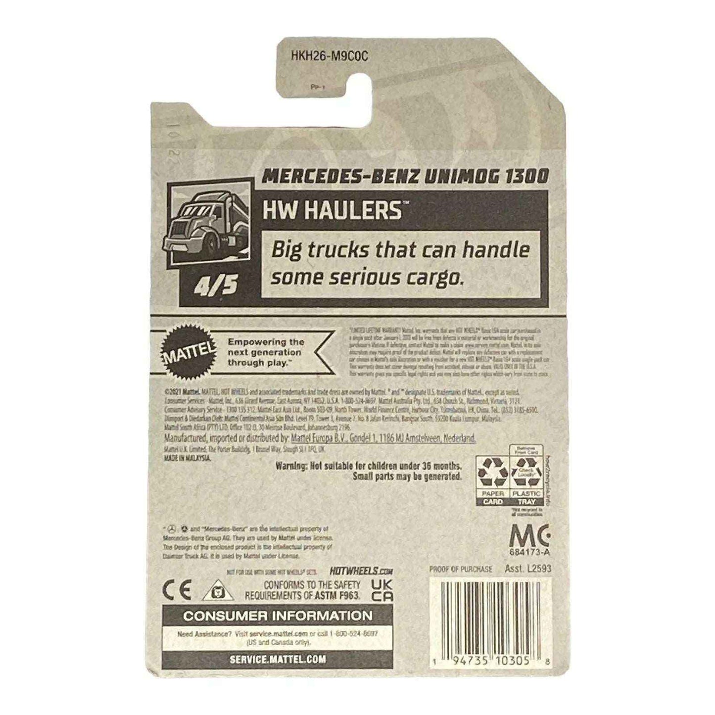 Hot Wheels Mercedes-Benz Unimog 1300 - Haulers Series 4/5