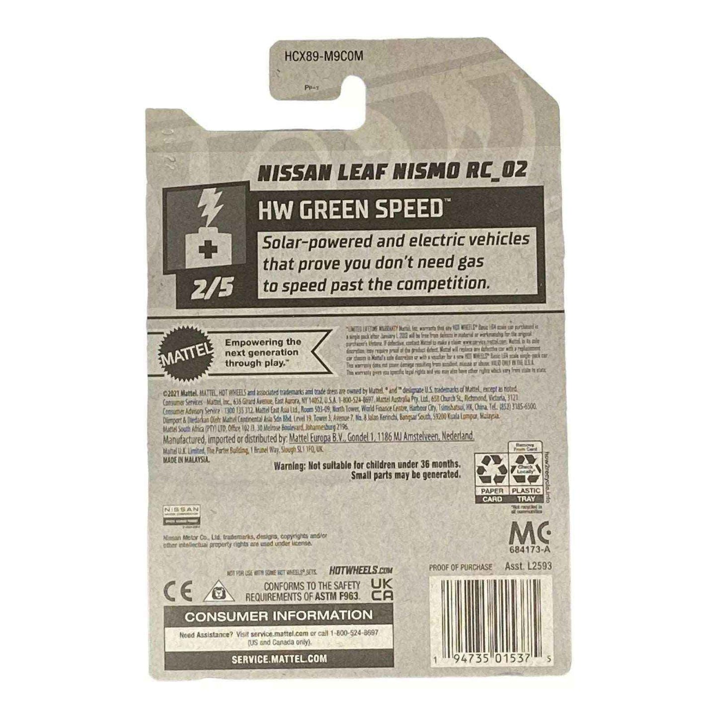 Hot Wheels Nissan Leaf Nismo RC_02 - Green Speed Series 2/5