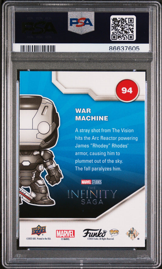 2023 UPPER DECK FUNKO POP MARVEL WAR MACHINE #94 PSA 10