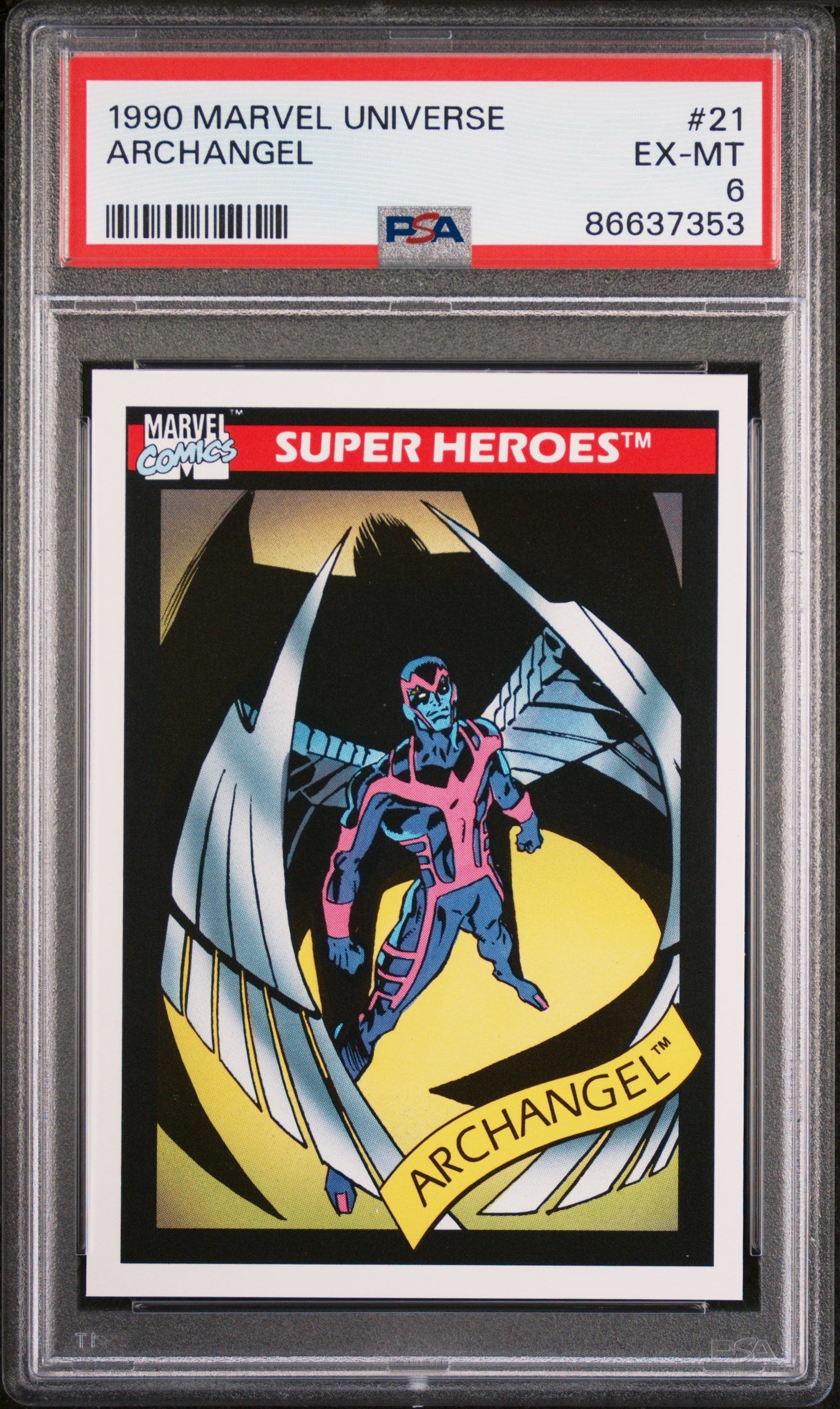 1990 MARVEL UNIVERSE ARCHANGEL #21 - PSA 6