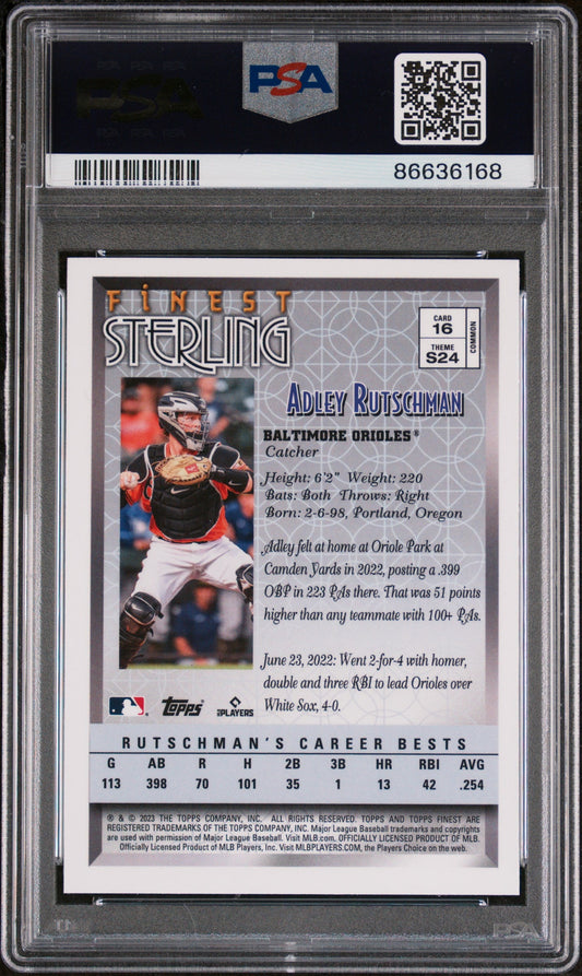 2023 TOPPS FINEST FLASHBACKS ADLEY RUTSCHMAN #16 - PSA 9
