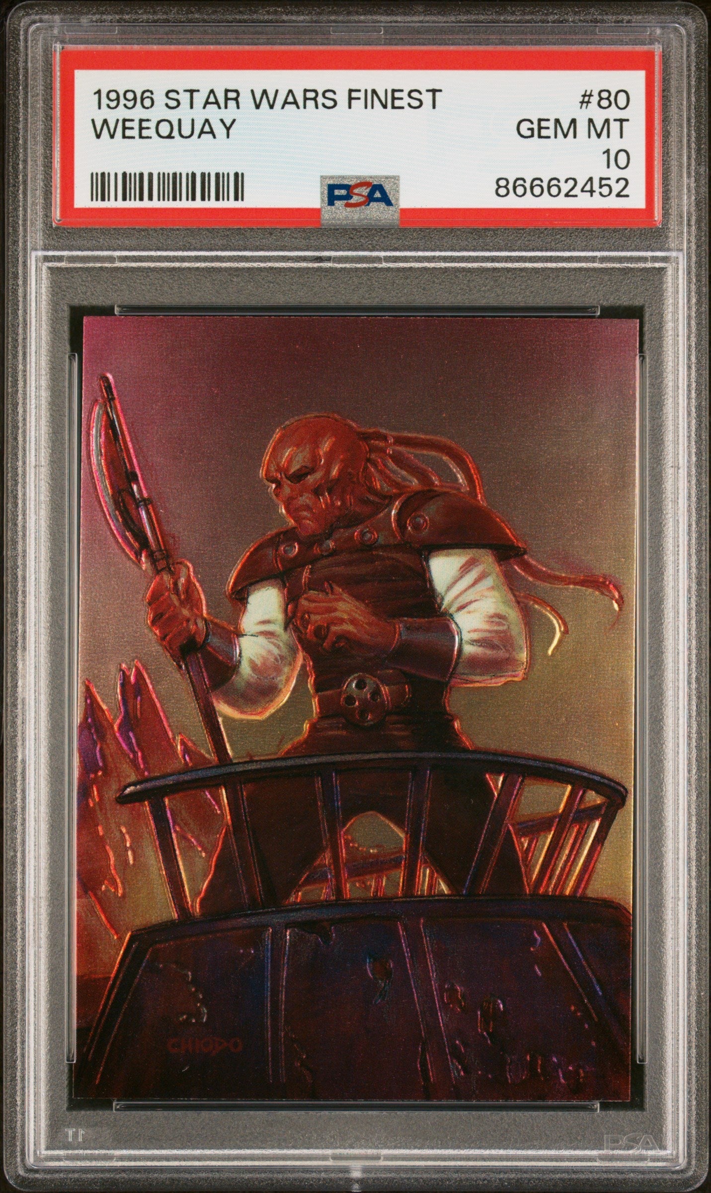 1996 STAR WARS FINEST WEEQUAY #80 - PSA 10