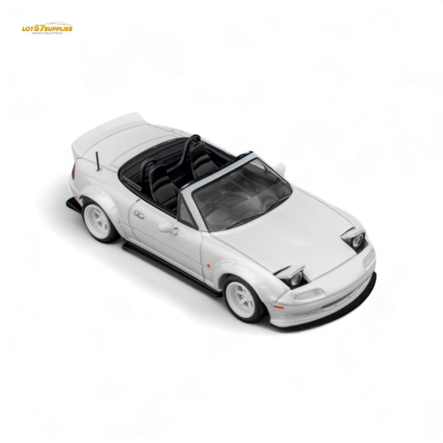 Microturbo Custom MX5 Rocket Bunny - Metallic White 1:64