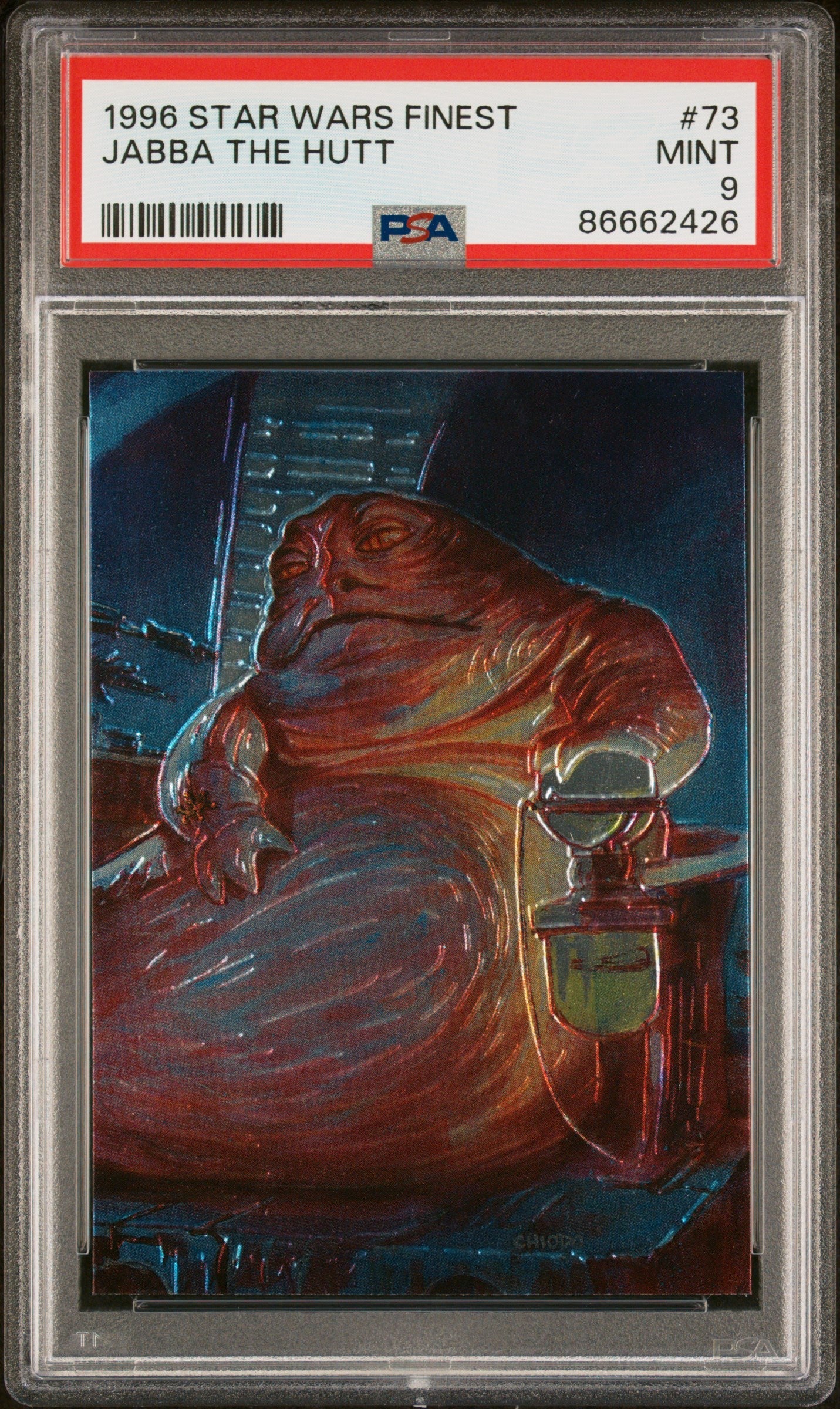 1996 STAR WARS FINEST JABBA THE HUTT #73 - PSA 9