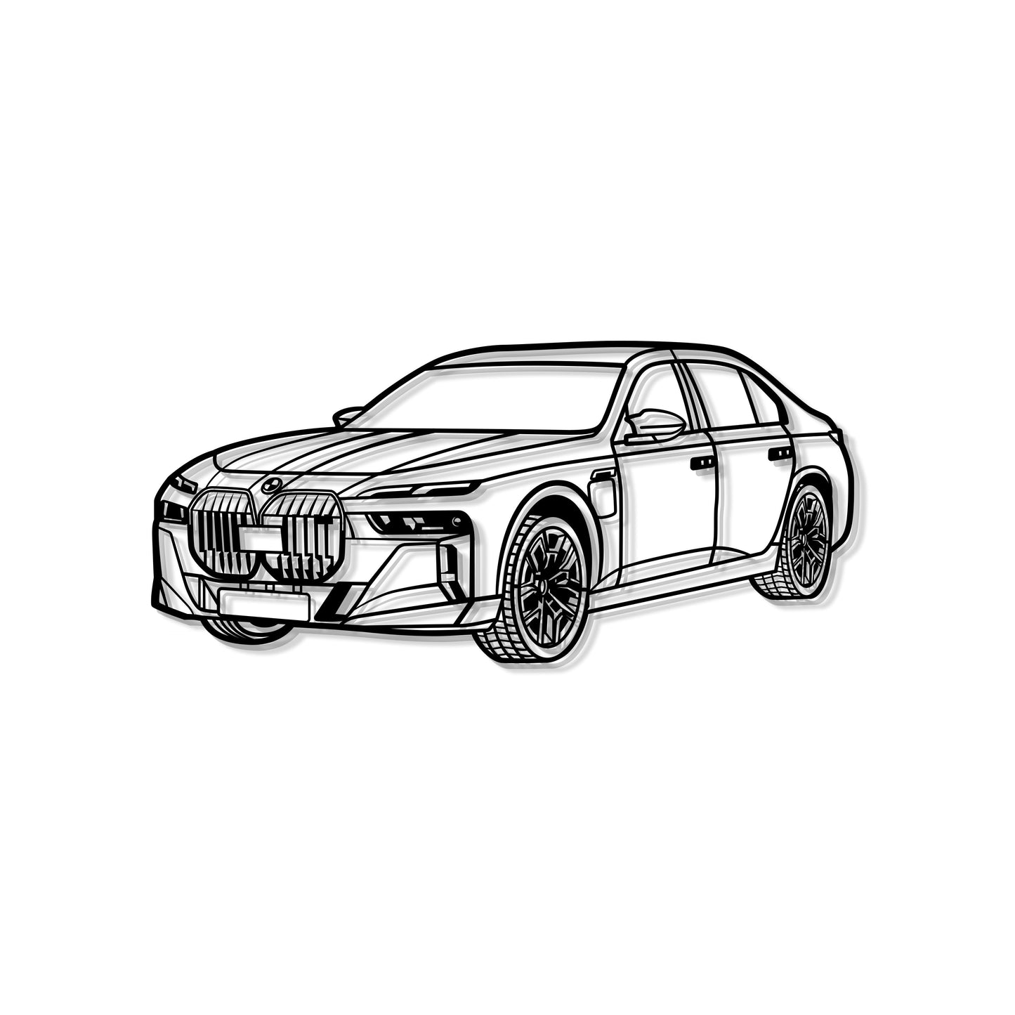 M760 XDrive Limousine Perspective Metal Car Wall Art MT1244