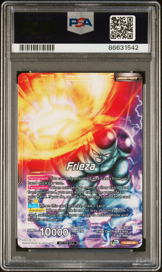 2021 DRAGON BALL SUPER UNISON WARRIOR MCH FRIEZA, RSC MNRCH #P-265 - PSA 10