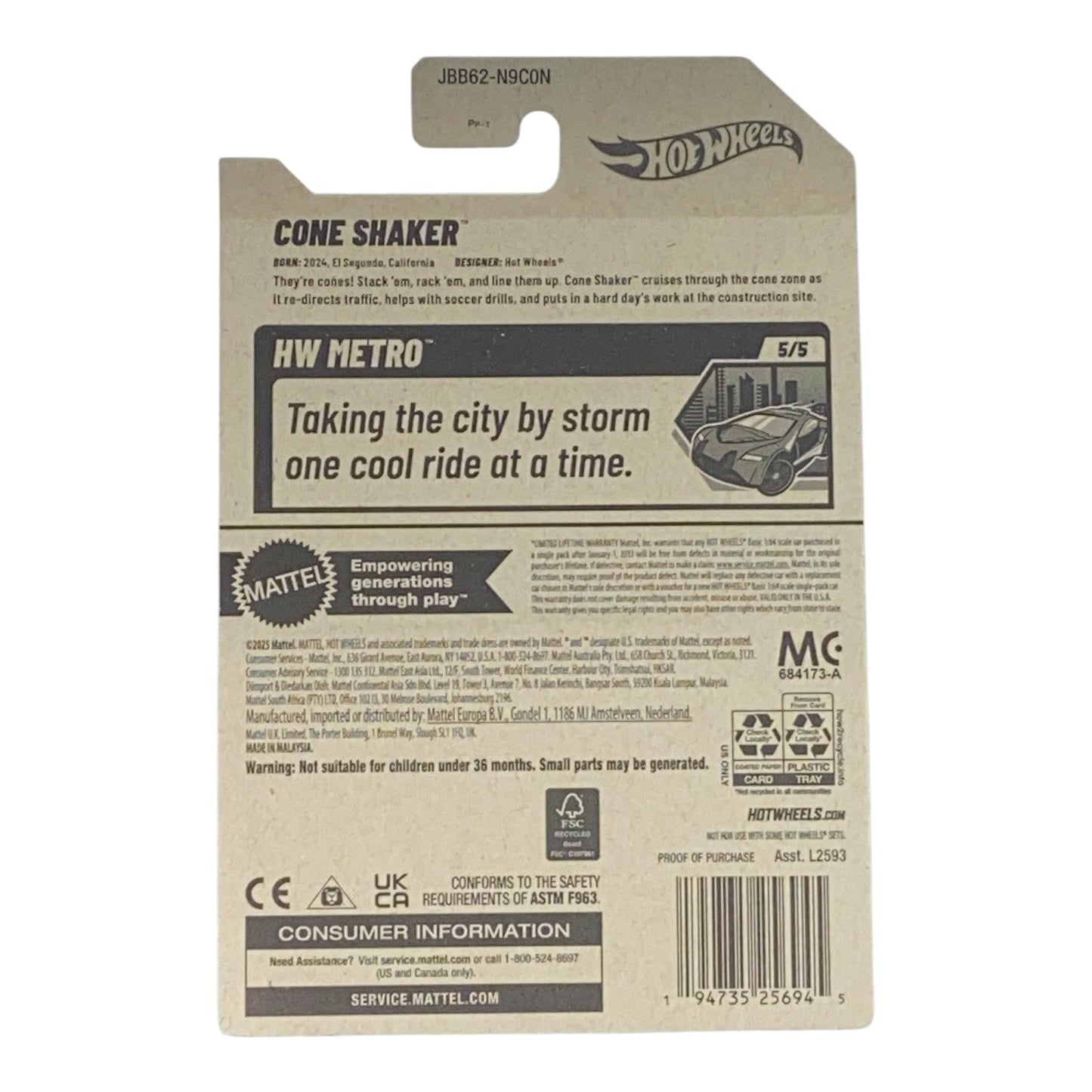 Hot Wheels Cone Shaker - HW Metro Series 5/5