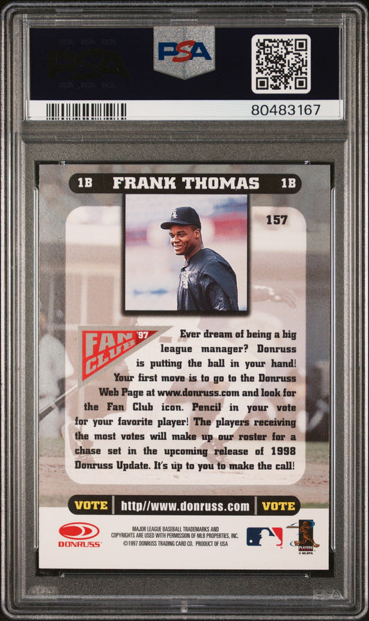 1998 DONRUSS FRANK THOMAS #157 - PSA 10