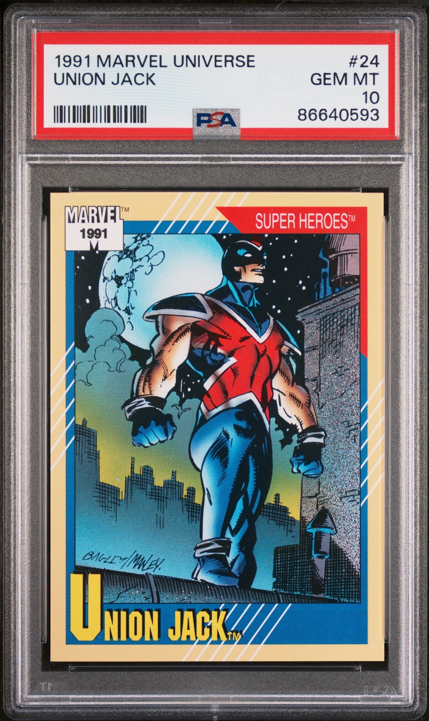 1991 MARVEL UNIVERSE UNION JACK #24 - PSA 10