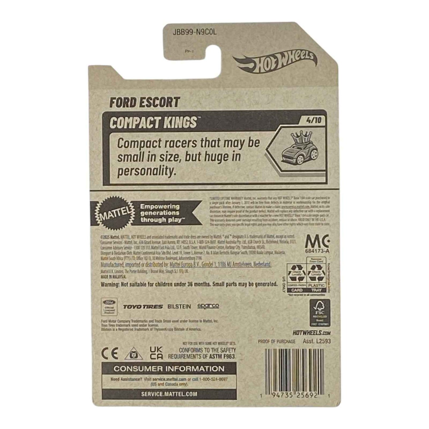 Hot Wheels Ford Escort - Compact Kings Series 4/10