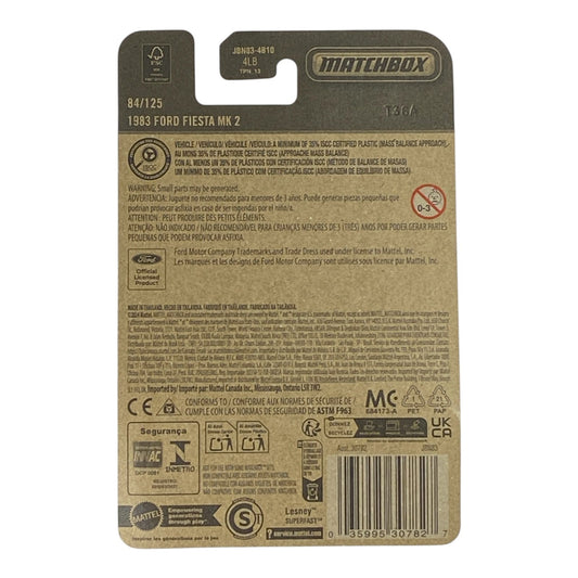 Matchbox 1983 Ford Fiesta MK 2 - 2025 Matchbox Series 84/125