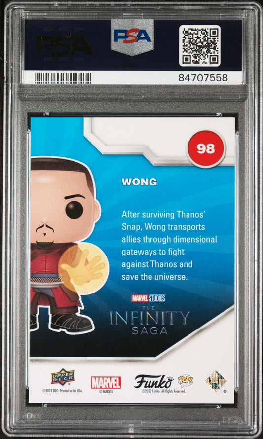 2023 UPPER DECK FUNKO POP MARVEL WONG SPECTRUM #98 PSA 10