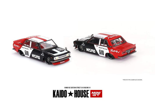 Mini GT x Kaido House Datsun KAIDO 510 Sedan Racing V1 1:64 KHMG102