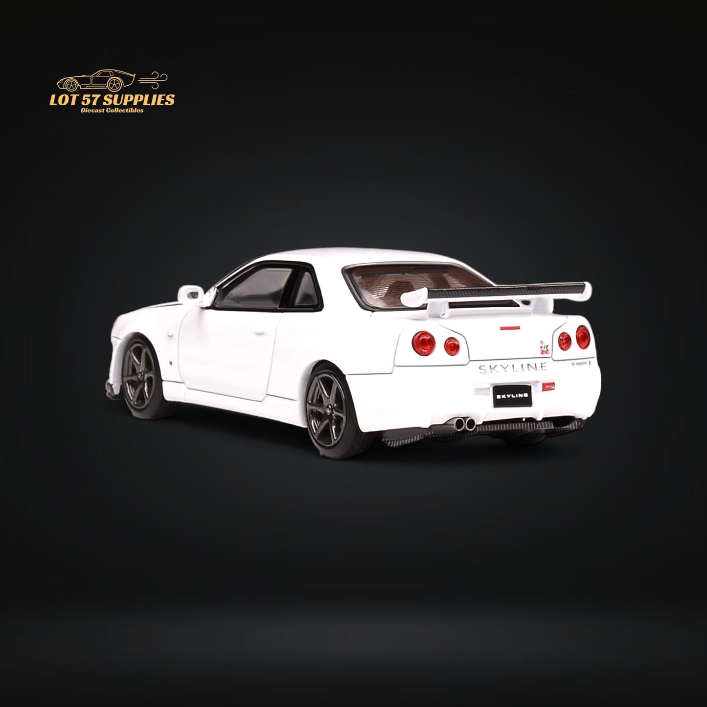 MOTORHELIX Nissan Skyline GT-R R34 Z-Tune Pearl White 1:64