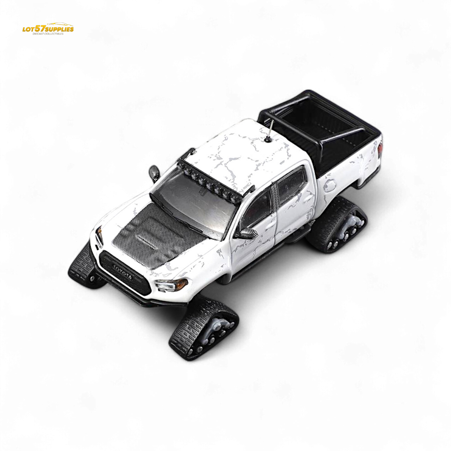 GCD Toyota TACOMA SNOW VERSION in White & 3PMSF Tires 1:64