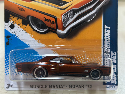 ‘69 Dodge Coronet Super Bee 2012 Hot Wheels Super Treasure Hunts - Rare Base Variation