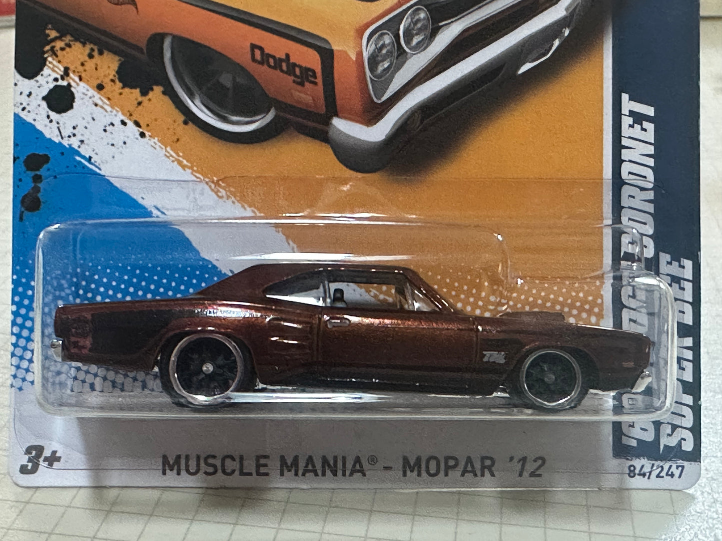 ‘69 Dodge Coronet Super Bee 2012 Hot Wheels Super Treasure Hunts - Rare Base Variation