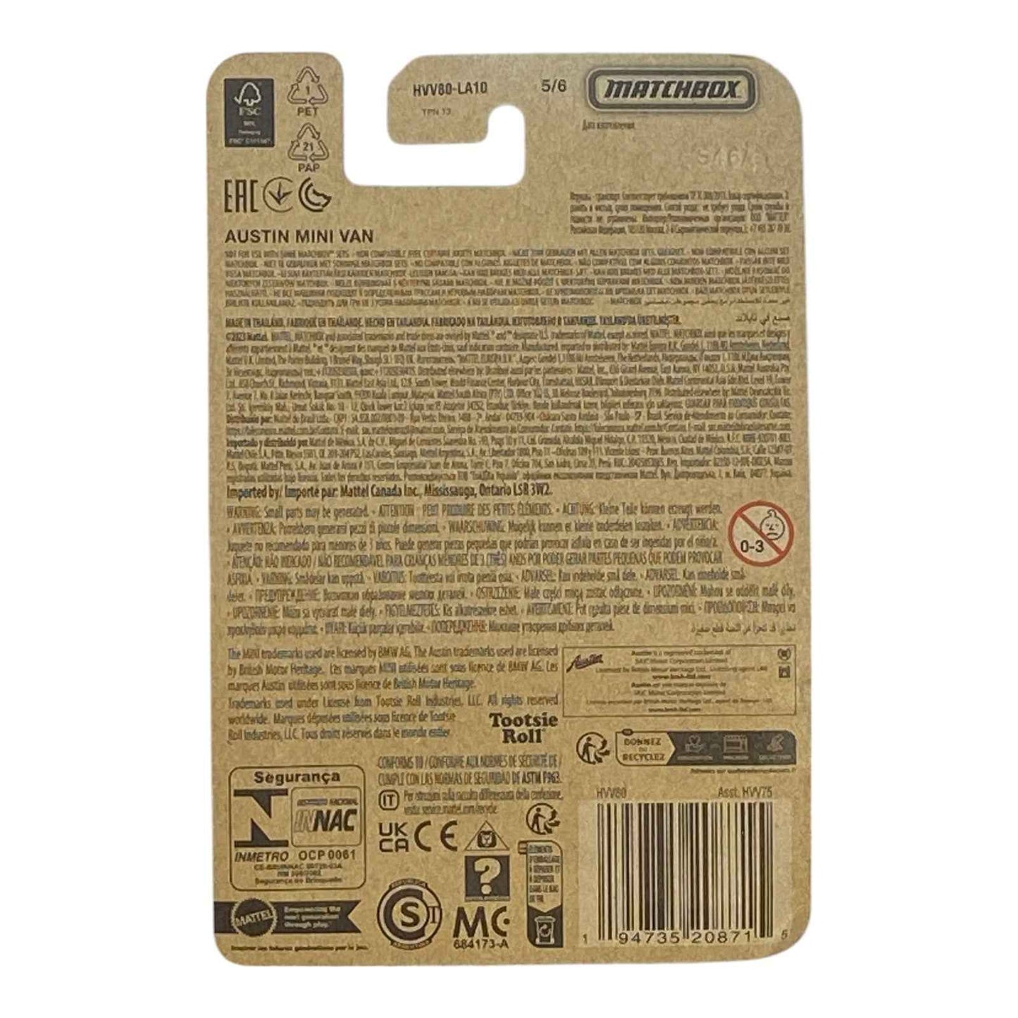 Matchbox Austin Mini Van - Sweet Rides Series 5/6 Junior Mints