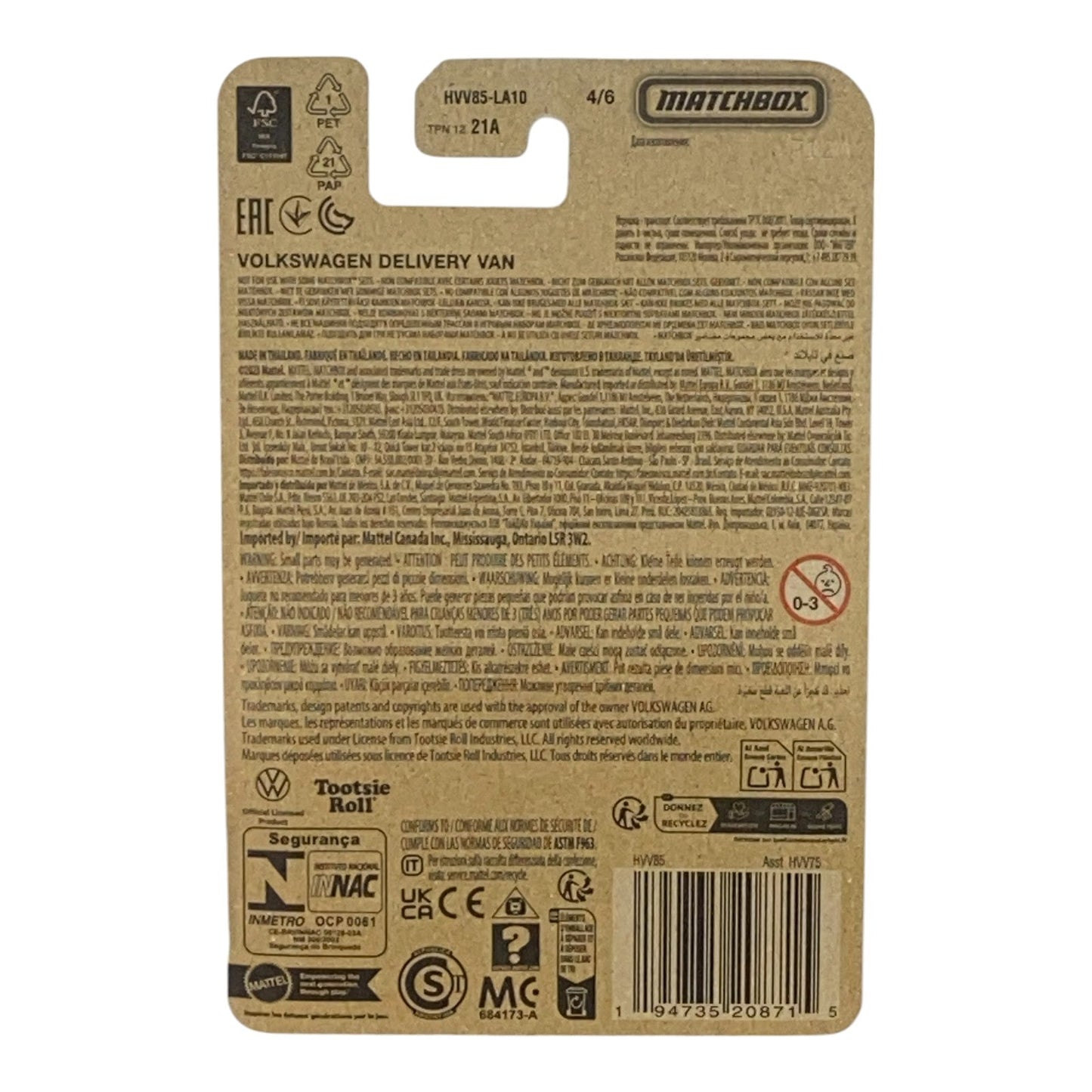 Matchbox Volkswagen Delivery Van - Fluffy Stuff - Candy Series 4/6