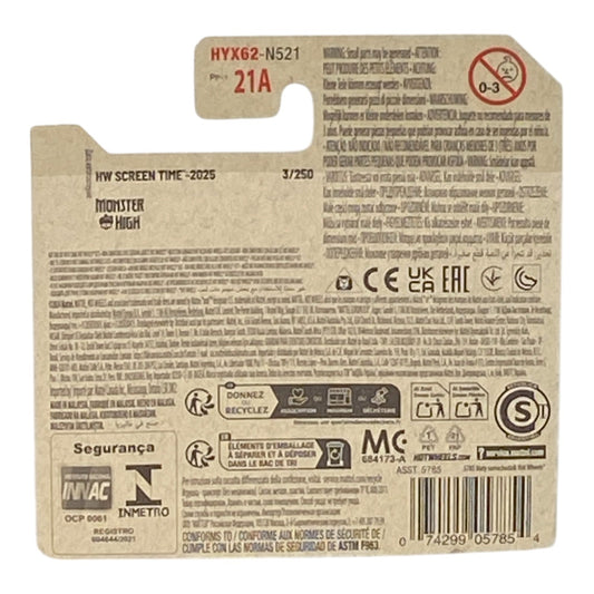 Hot Wheels Monster High Ghoul Mobile - Screen Time Series 1/10 (Short Card)