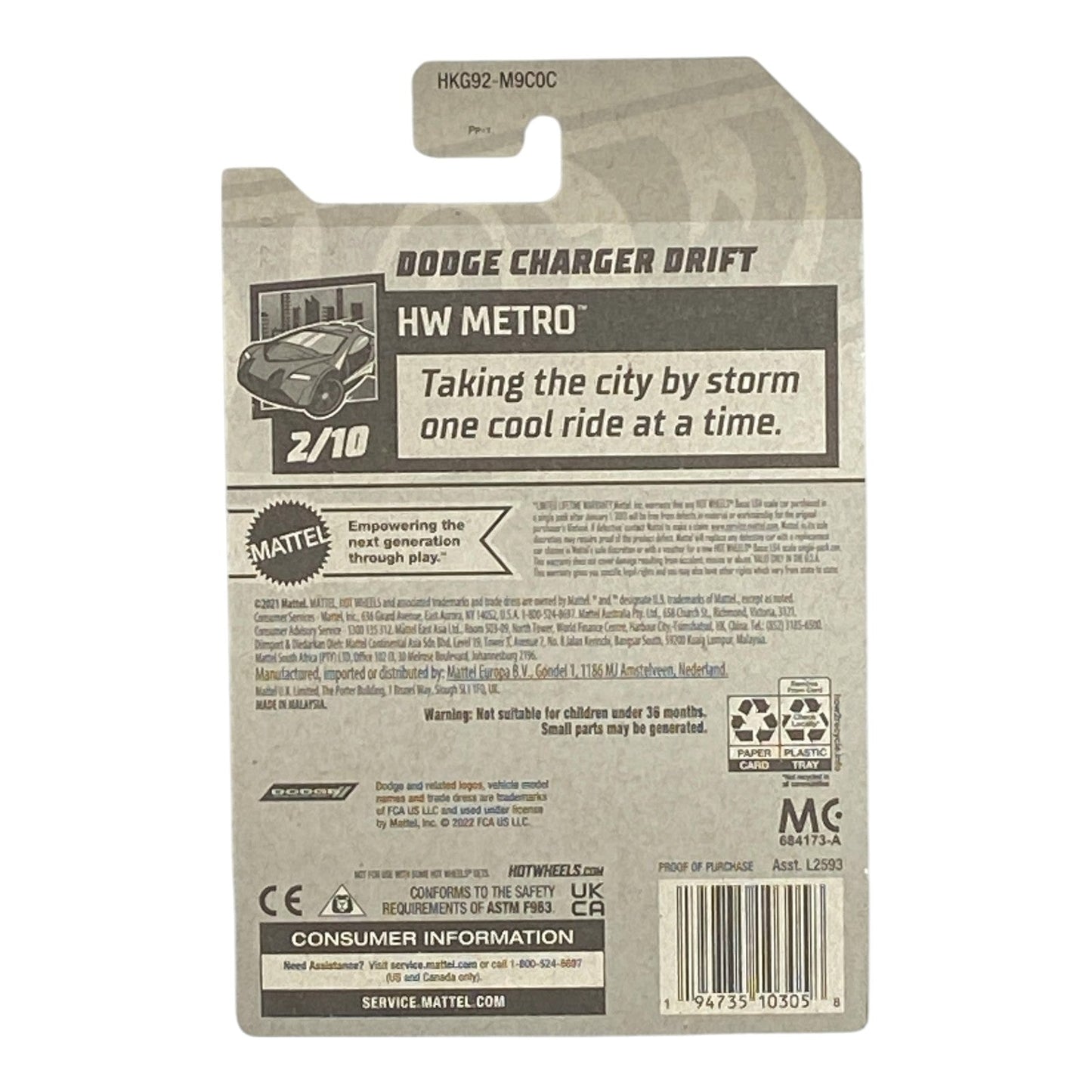 Hot Wheels Dodge Charger Drift - HW Metro Series 2/20