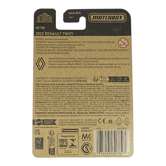 Matchbox 2022 Renault Twizy - Matchbox Series 65/100
