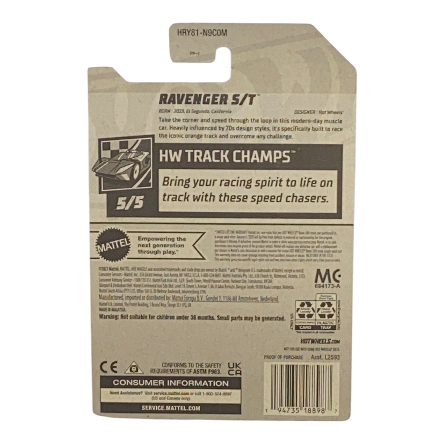 Hot Wheels Ravenger S/T - HW Track Champs Series 5/5