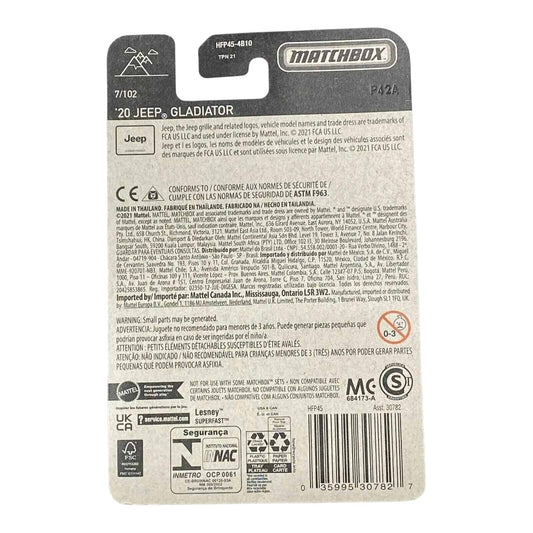 Matchbox '20 Jeep Gladiator - Matchbox Series 7/102