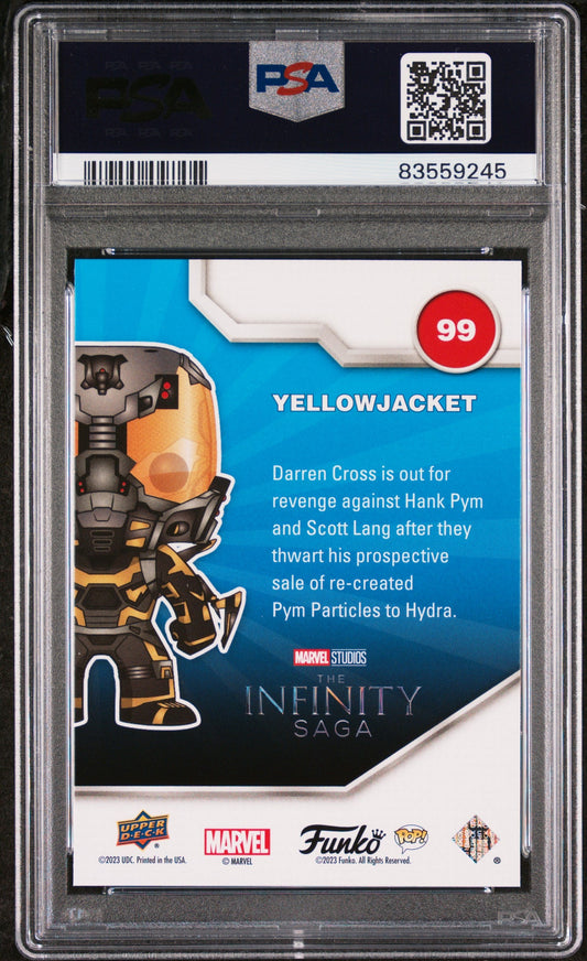 2023 UPPER DECK FUNKO POP MARVEL YELLOWJACKET PLATINUM #99 PSA 10