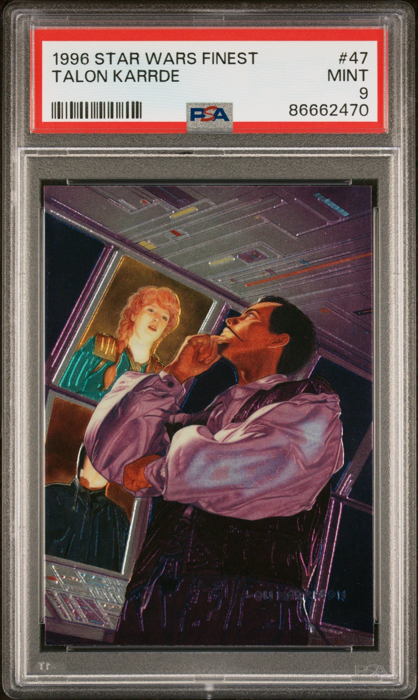 1996 STAR WARS FINEST TALON KARRDE #47 - PSA 9