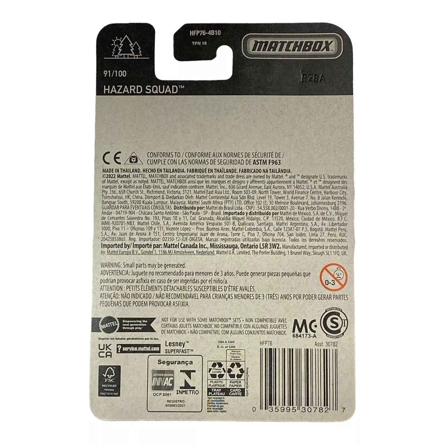 Matchbox Hazard Squad - Sky Buster Air Force - Launch Support