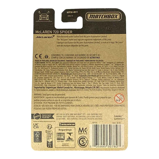 Matchbox McLaren 720 Spider - Matchbox 70 Years Series