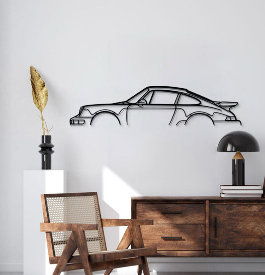 911 Turbo Model 964 Metal Car Wall Art - MT0874