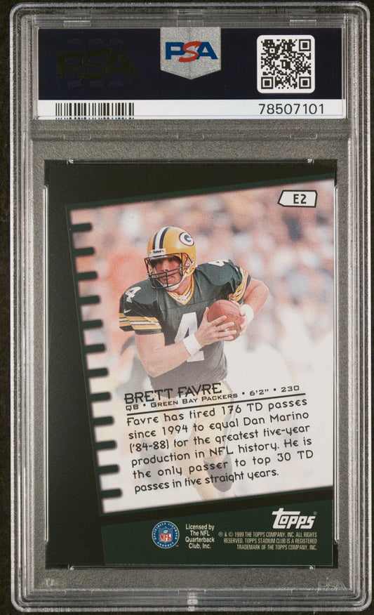 1999 STADIUM CLUB EMPERORS OF THE ZONE BRETT FAVRE #E2 PSA 10