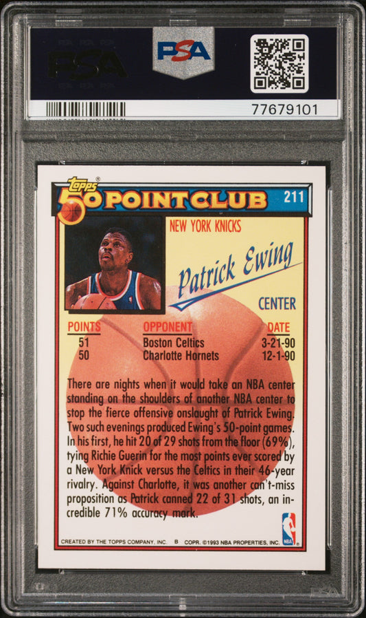1992 TOPPS PATRICK EWING #211 - PSA 10