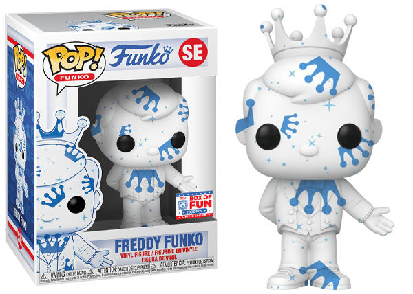 Freddy Funko (White & Blue w/ Stars, Artist Series) SE - 2021 Fundays Games Funko Fundays Box of Fun/2000 Made