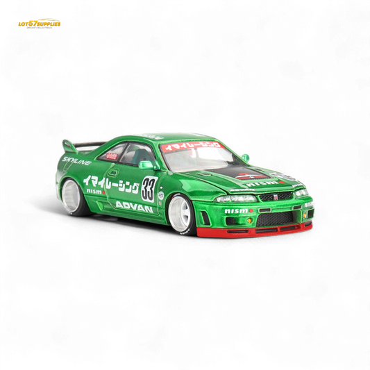 Mini GT x Kaido House Nissan Skyline GT-R R33 IMAI RACING V1 Green 1:64 KHMG150